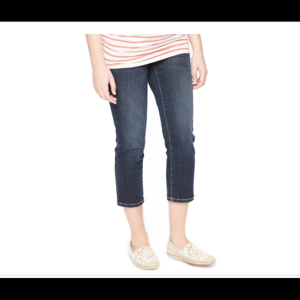 Oh Baby by Motherhood Fit Belly Capri Jeans Sz S